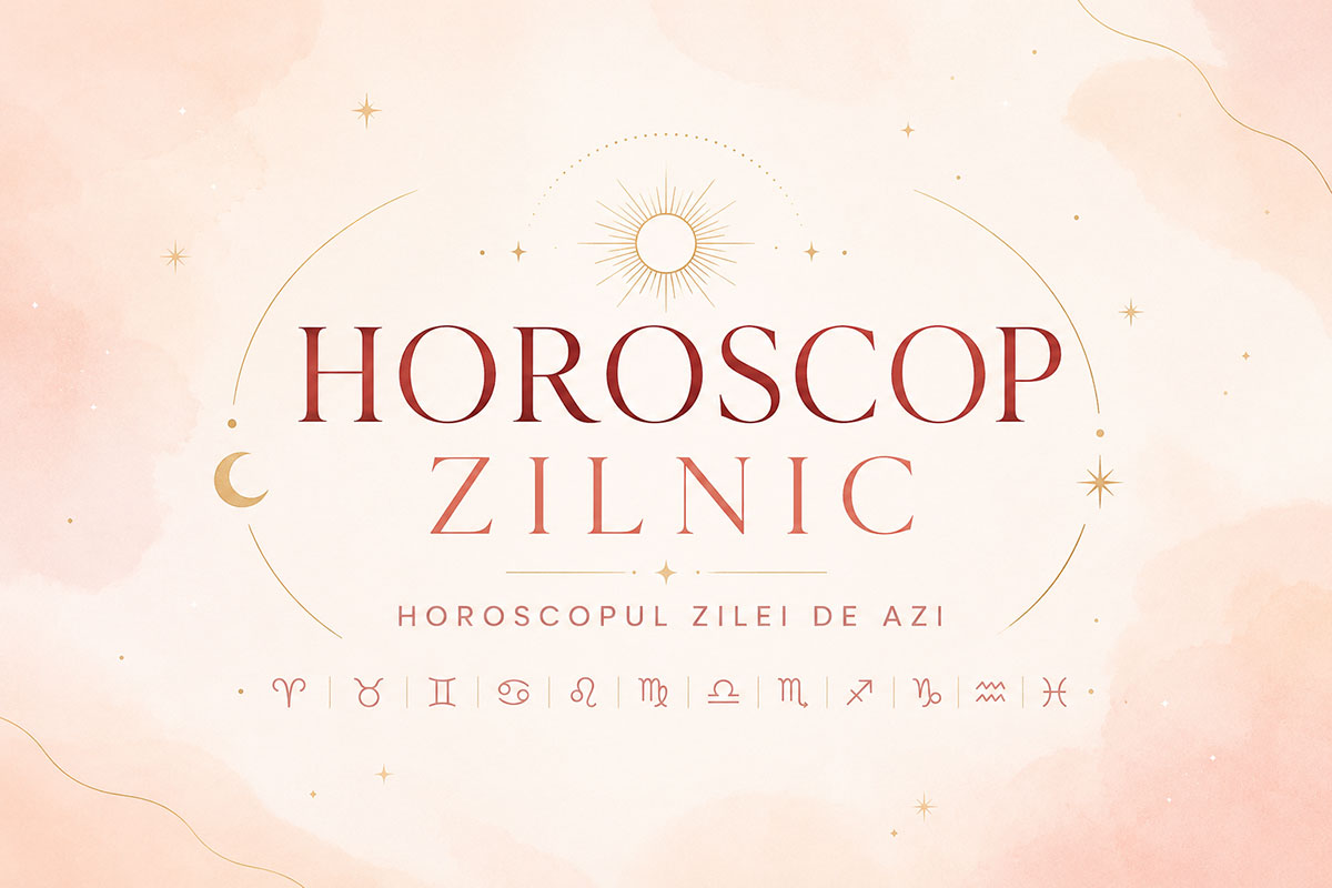 Horoscop zilnic cu simboluri zodiacale decorative